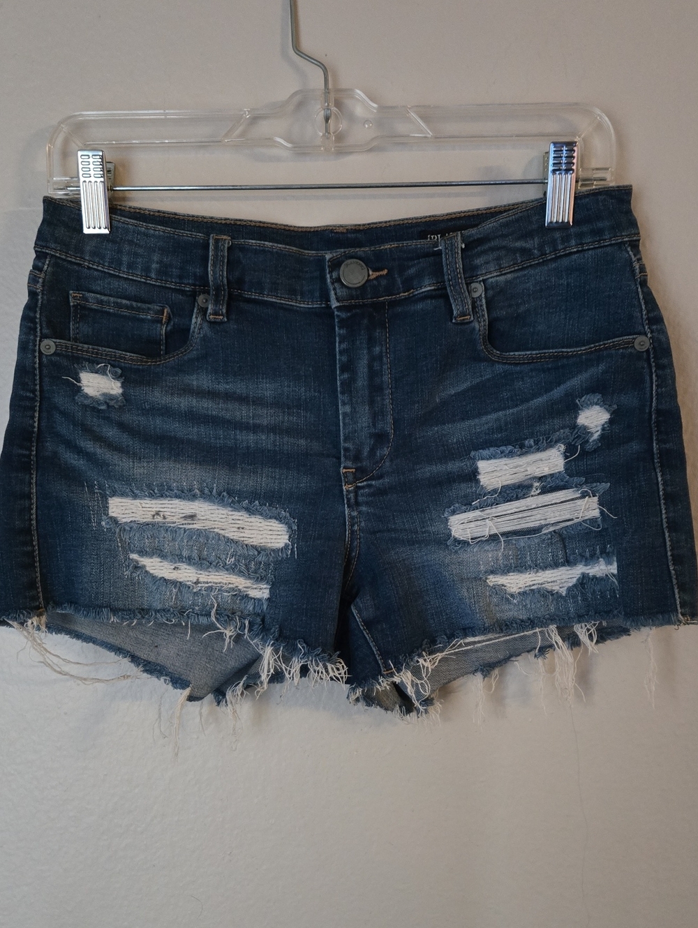 BLANKNYC Distressed Denim Cutoff Shorts Women’s 27 Raw Hem 3" Inseam